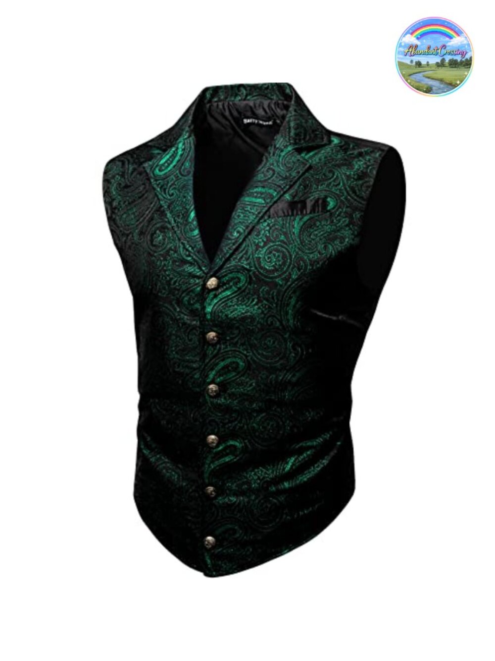 Men's Steampunk Gothic Victorian Waistcoat Paisley Vest